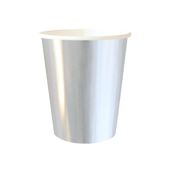 6 Pack Silver Foil Paper Cups - 266ml