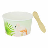 Load image into Gallery viewer, 8 Pack Flamingo Paper Tubs - 10cm x 7cm
