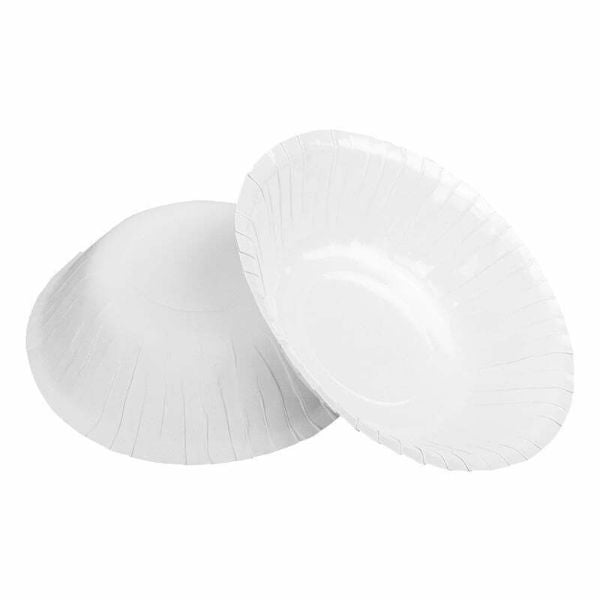 20 Pack White Paper Bowls - 15cm x 4.2cm