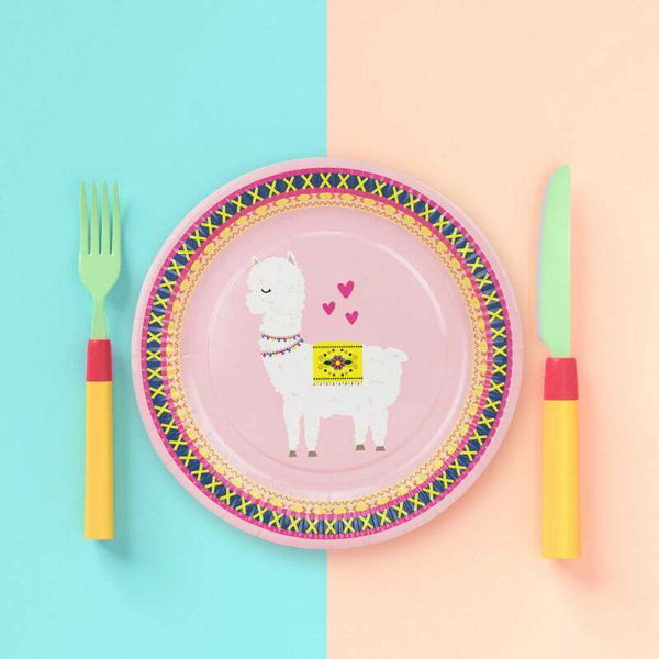 8 Pack Alpaca Paper Plate - 23cm