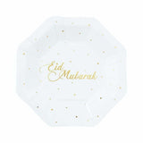 Load image into Gallery viewer, 8 Pack Small Eid Mubarak Plates - 18cm
