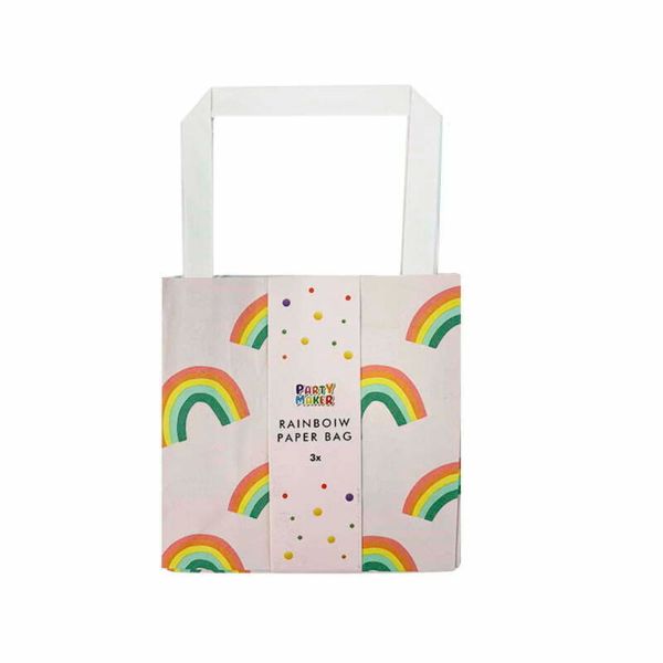 3 Pack Rainbow Paper Bag