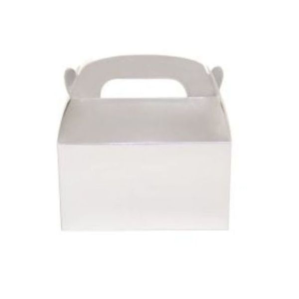 6 Pack Silver Treat Box - 15cm x 9cm