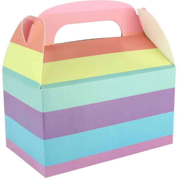 6 Pack Pastel Treat Box - 15cm x 9cm