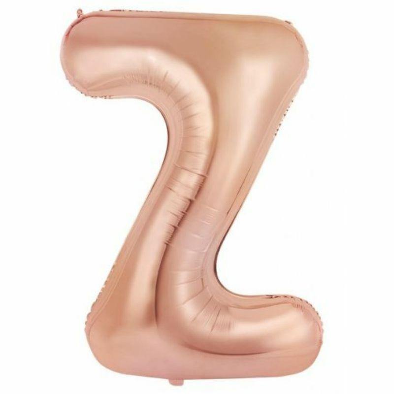 Rose Gold Foil Balloon Letter Z - 36cm - The Base Warehouse