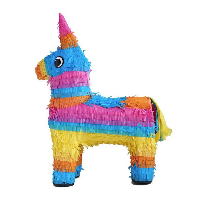 Rainbow Donkey Pinata - 55cm x 13.5cm x 40cm