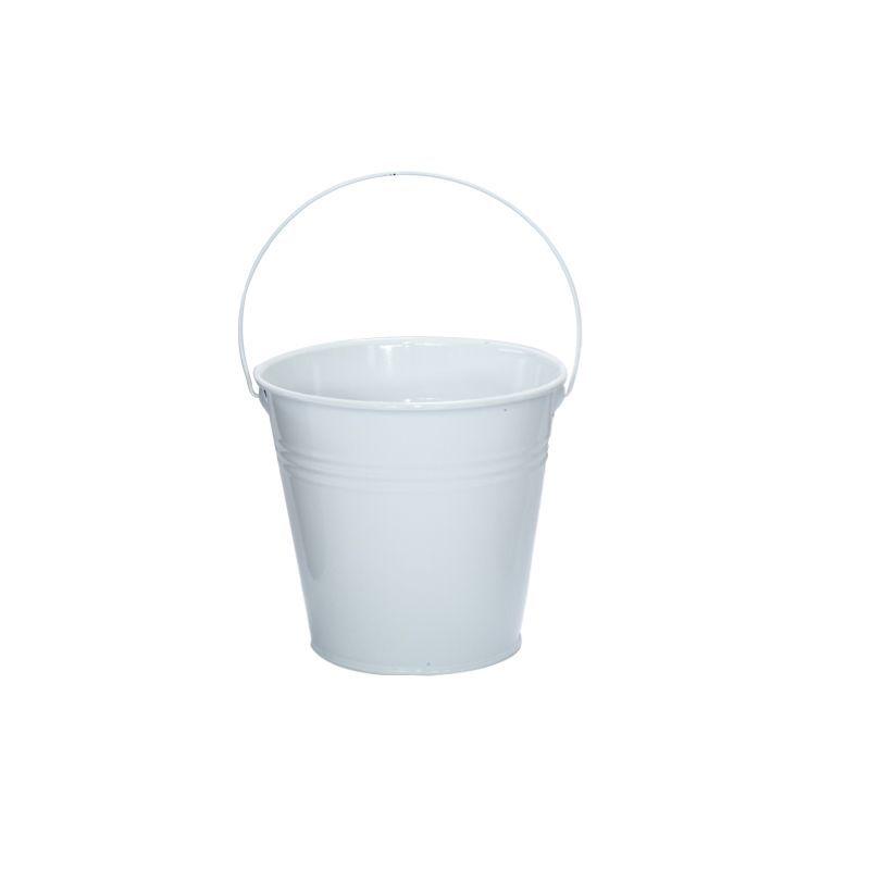 White Mini Galvanized Bucket - 14cm x 9cm x 12cm