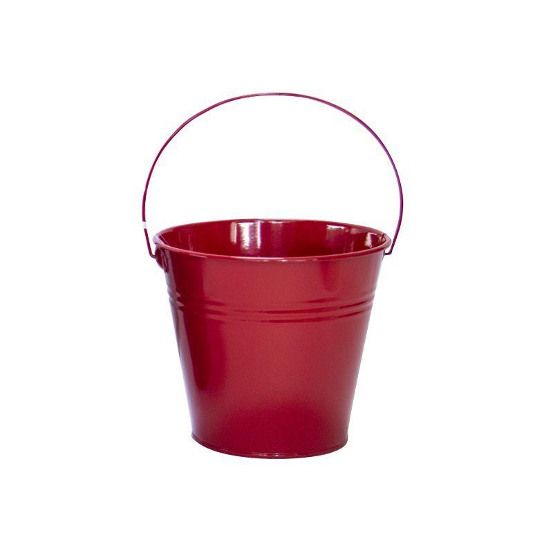 Red Mini Galvanized Bucket - 14cm x 9cm x 12cm