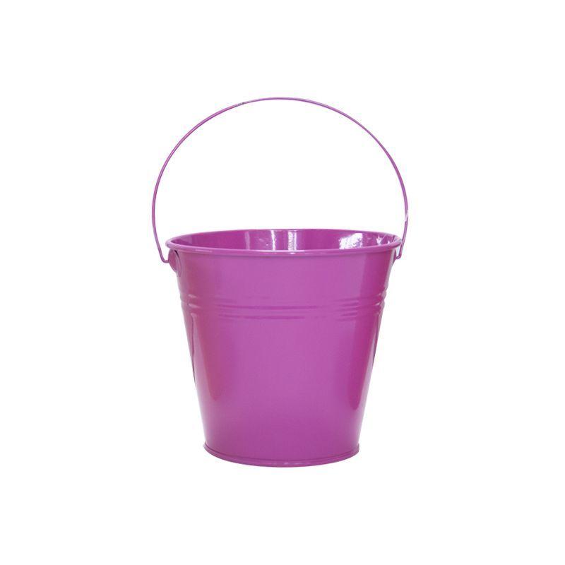 Fuchsia Pink Mini Galvanized Bucket - 14cm x 9cm x 12cm