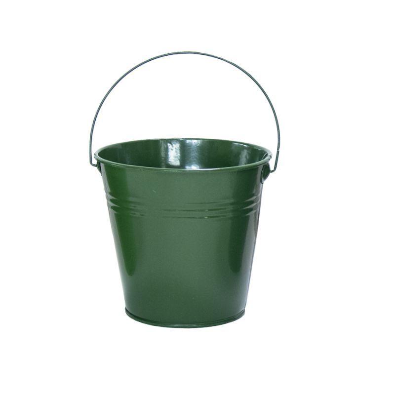 Green Mini Galvanized Bucket - 14cm x 9cm x 12cm