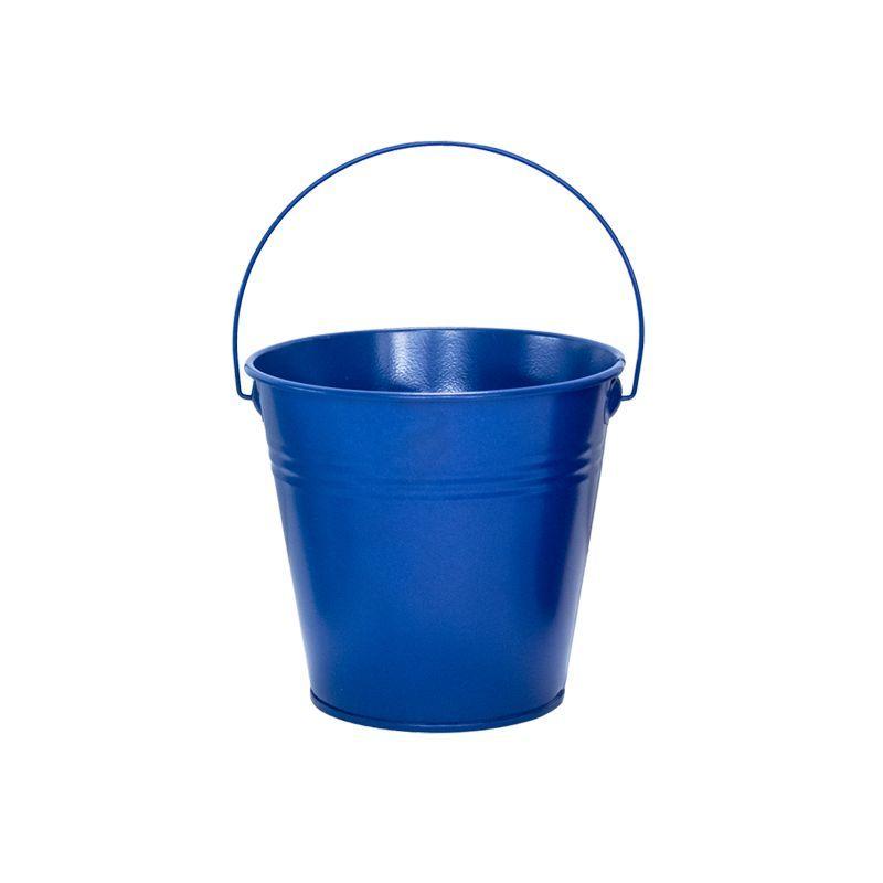Dark Blue Mini Galvanized Bucket - 14cm x 9cm x 12cm