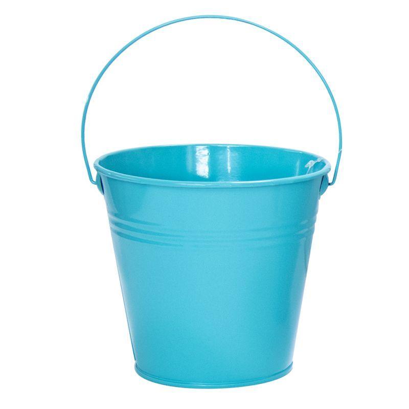 Blue Mini Galvanized Bucket - 14cm x 9cm x 12cm