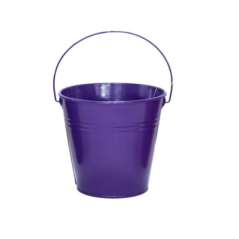 Purple Mini Galvanized Bucket - 14cm x 9cm x 12cm