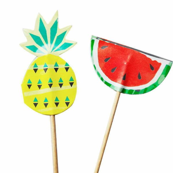 6 Pack Watermelon and Pineapple Picks