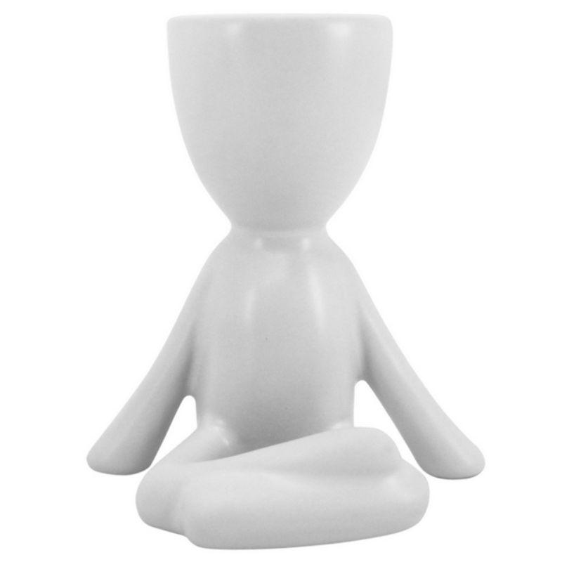 White Sitting Planter Head - 12cm x 13cm