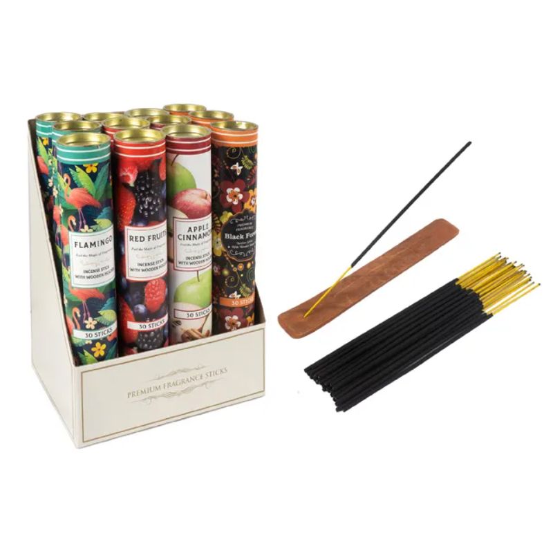 30 Pack Fragrance Sticks & Holder - 20cm