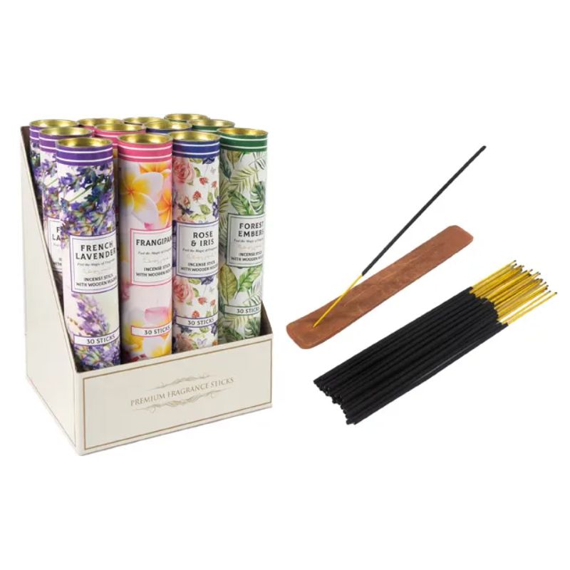 30 Pack Fragrance Sticks & Holder - 20cm