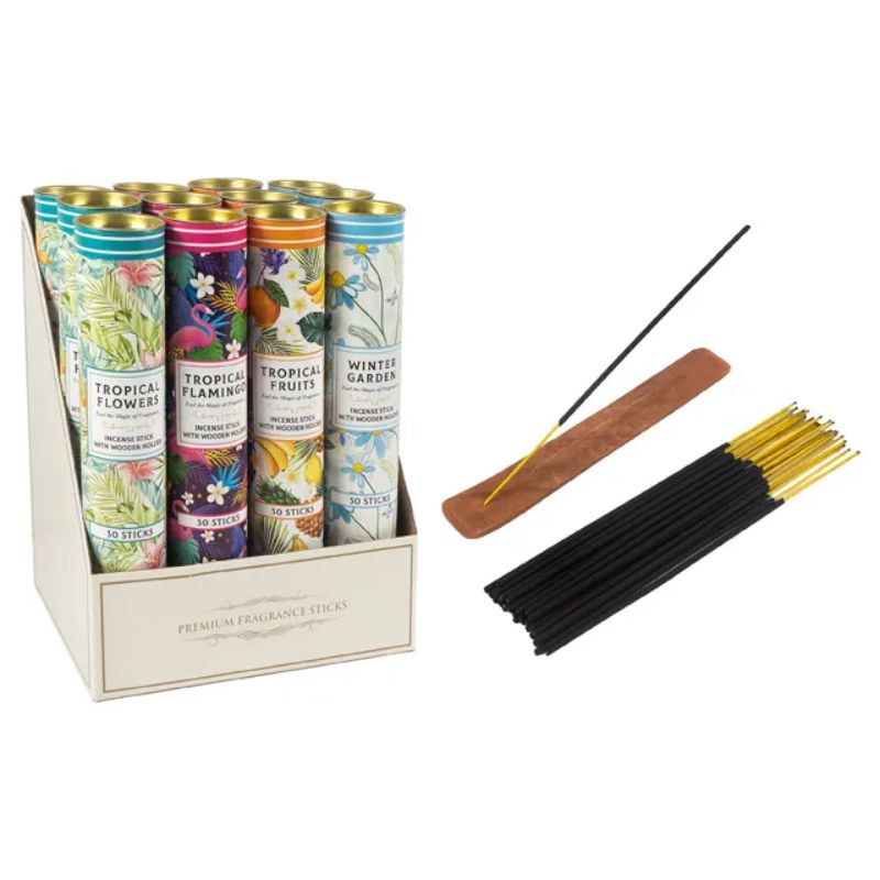 30 Pack Fragrance Sticks & Holder - 20cm