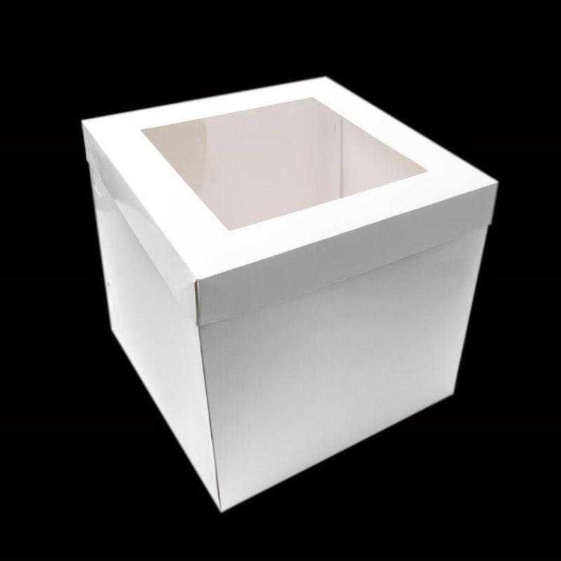 Papyrus Tall Cake Box with Window Lid - 375mm x 375mm x 300mm