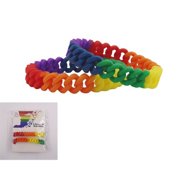 2 Pack Rainbow Bracelets