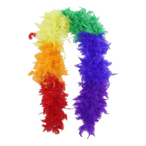 Rainbow Feather Boa - 1.5m