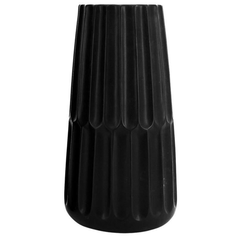 Matte Black Pare Vase - 18cm x 34cm