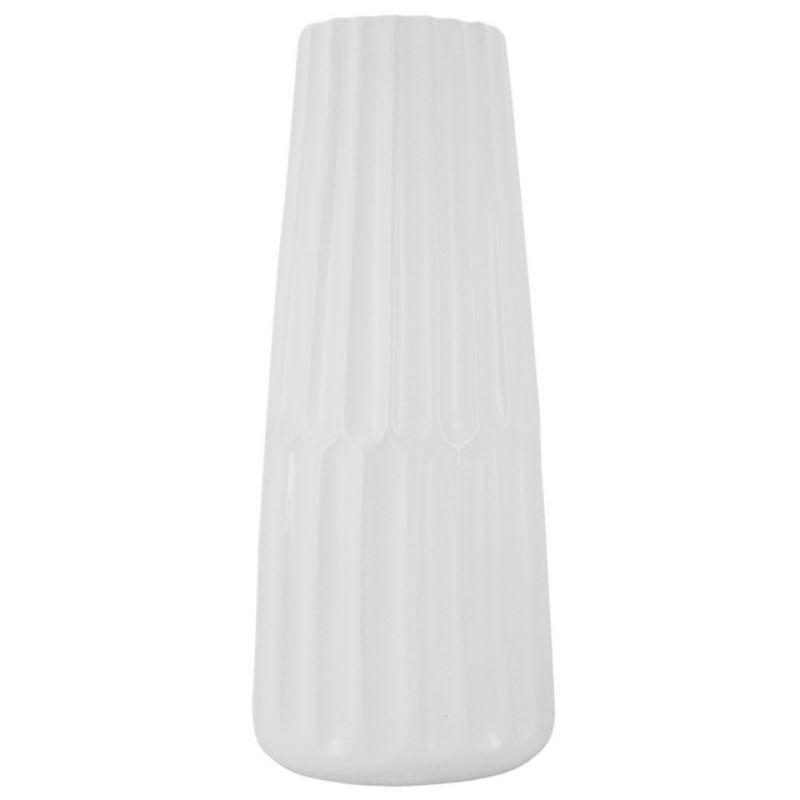 Matte White Pare Vase - 19cm x 46cm
