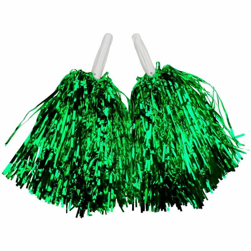 2 Pack Green Cheerleader Pom Pom - 80g