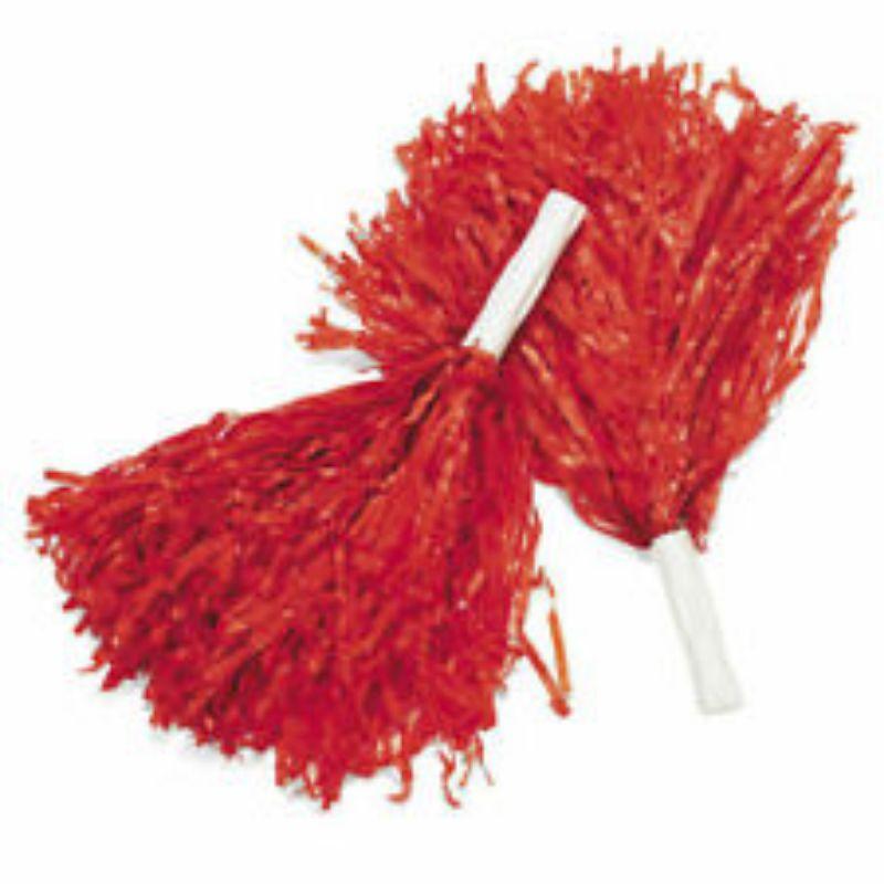 2 Pack Red Cheerleader Pom Pom - 80g