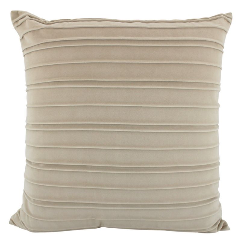 Pleated Velvet Fawn Cushion - 50cm x 50cm