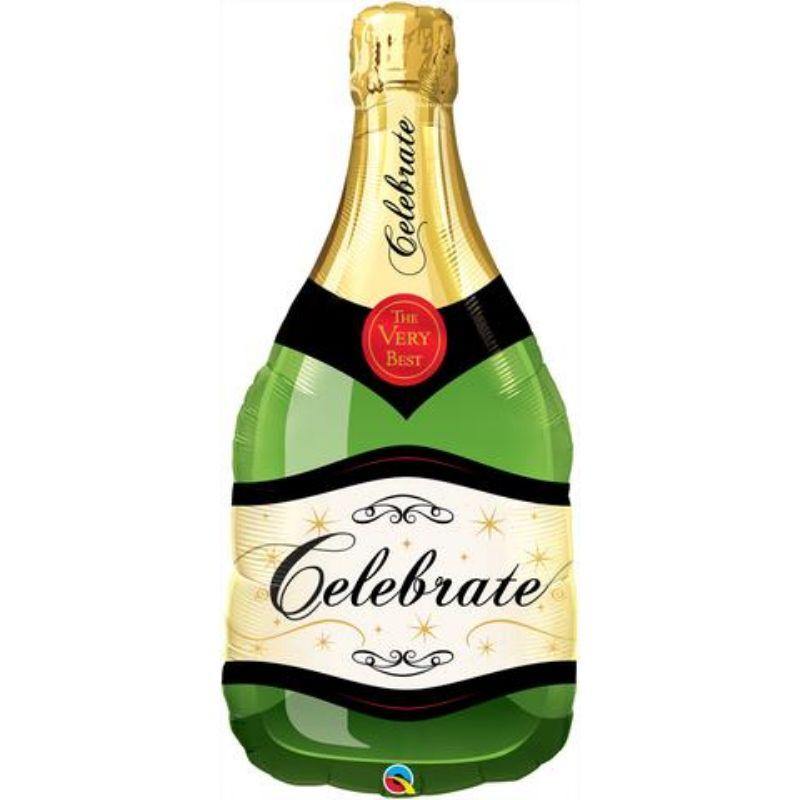Celebrate Bubbly Wine Bottle Foil Balloon - 99cm - The Base Warehouse