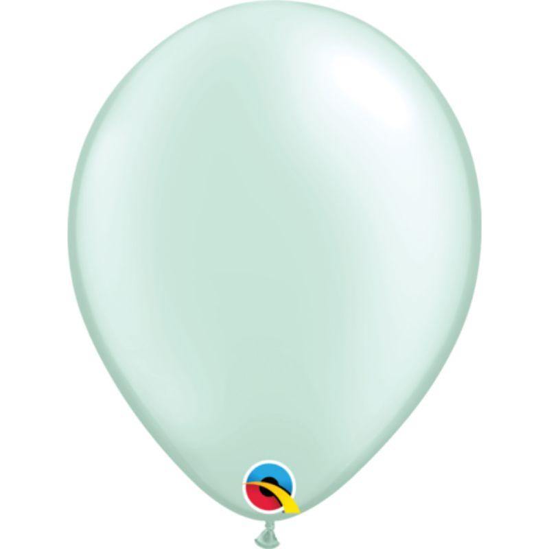 Pearl Mint Green Qualatex Latex Balloon - 12cm - The Base Warehouse