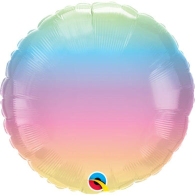 Pastel Ombre Round Foil Balloon - 45cm - The Base Warehouse