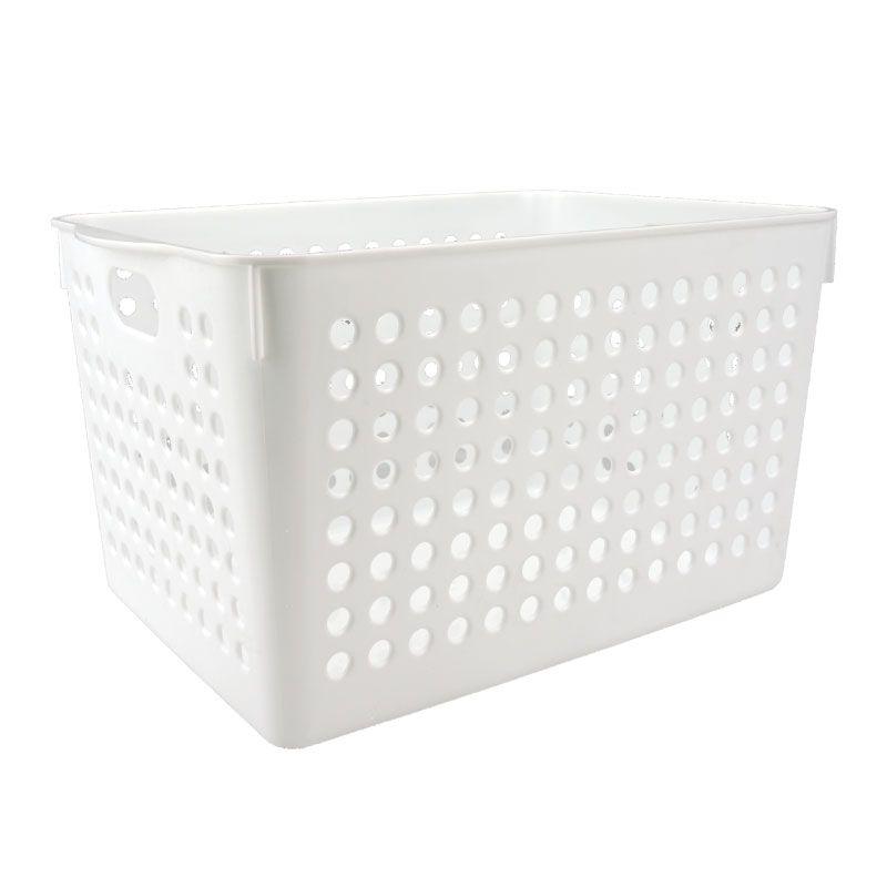 White Storage Basket - 36cm x 27cm x 22cm