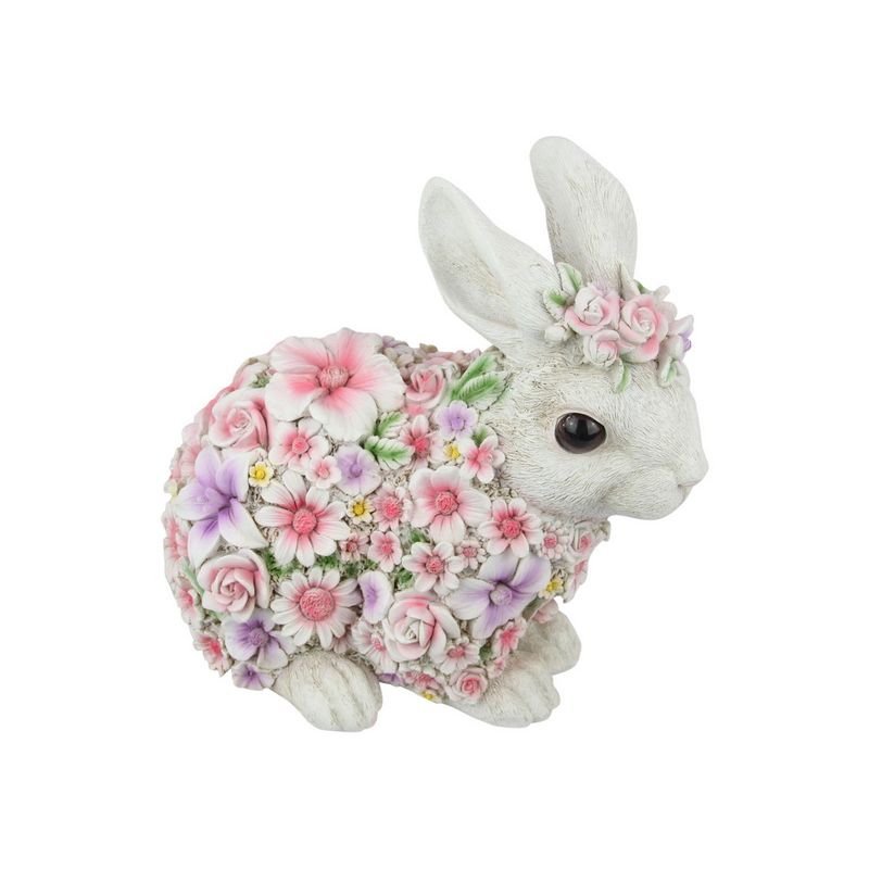 Floral Sitting Bunny Rabbit - 26cm