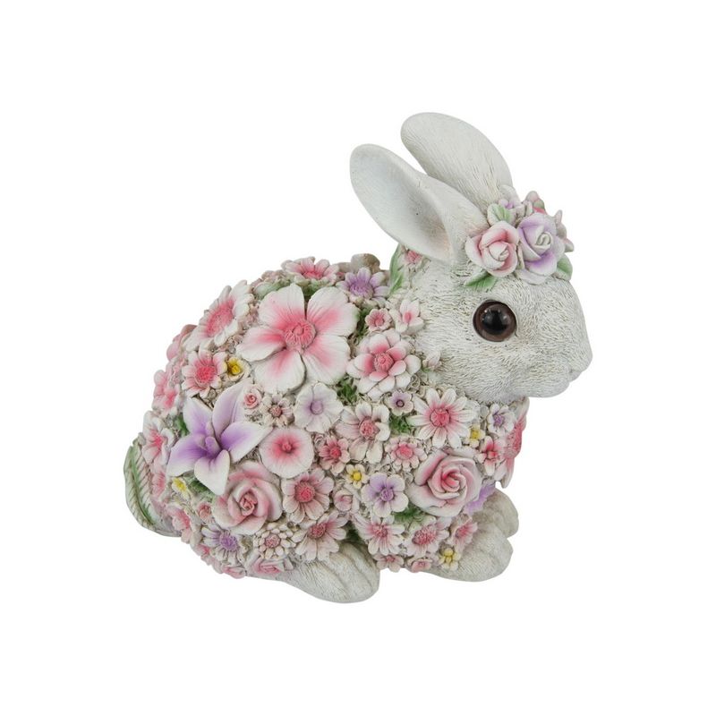 Floral Sitting Bunny Rabbit - 19cm