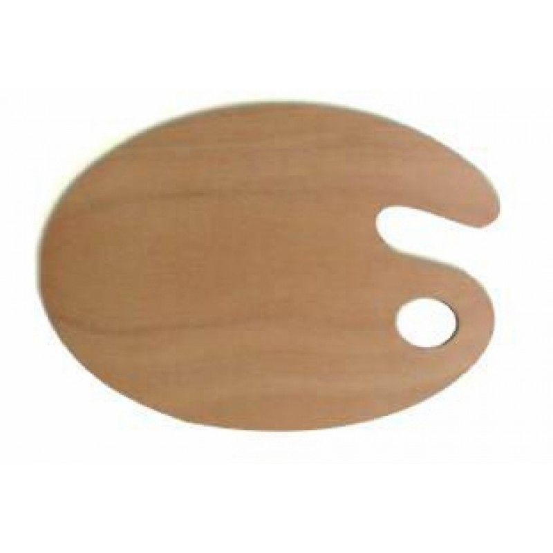 Oval Wooden Palette - 22.5cm x 30.5cm