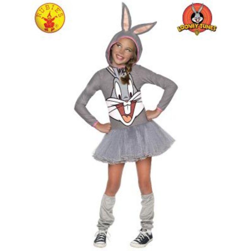 Girls Bugs Bunny Hooded Costume - L