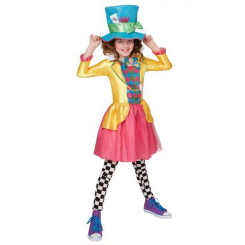Kids Mad Hatter Girls Deluxe Costume - Size 9-10