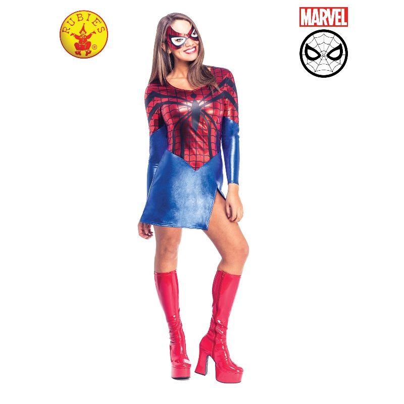Womens Spider-Girl Dress & Mask - S