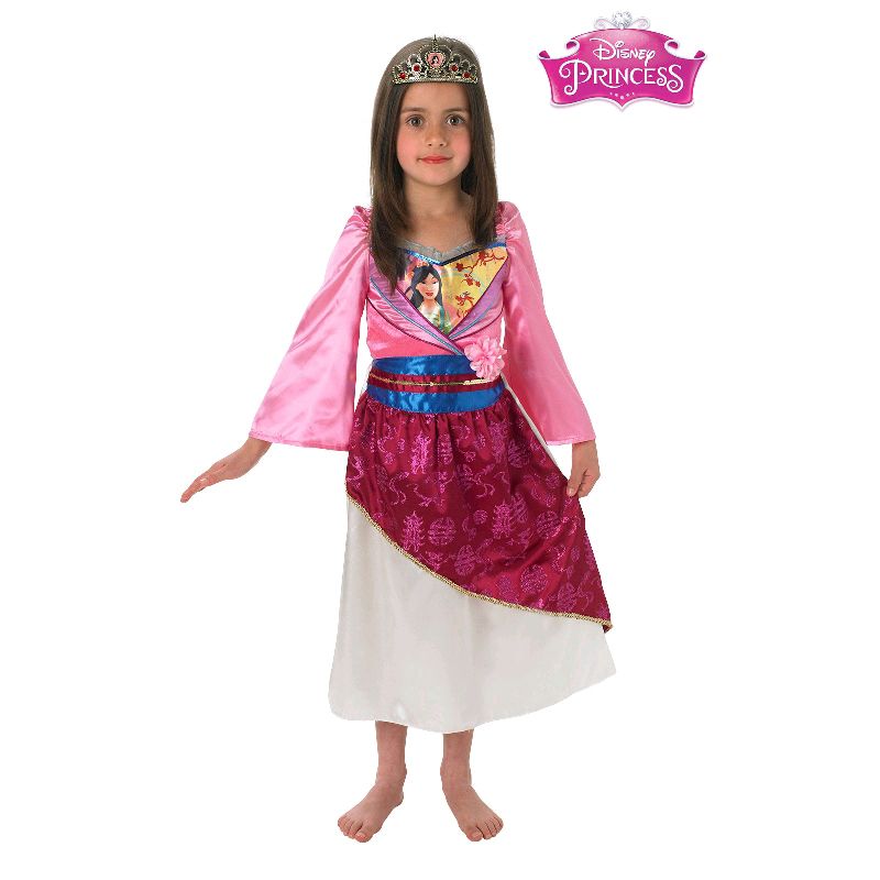 Girls Mulan Shimmer Deluxe Costume - Size 5-6 Years