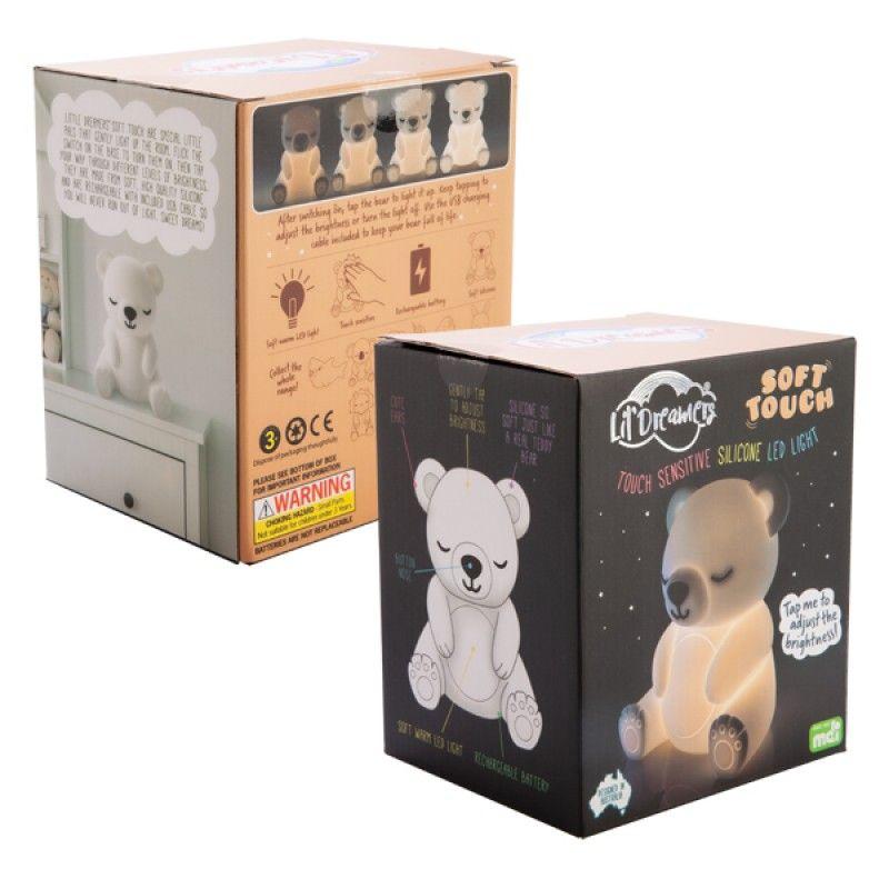 Lil Dreamers Bear Soft Touch LED Light - 14cm