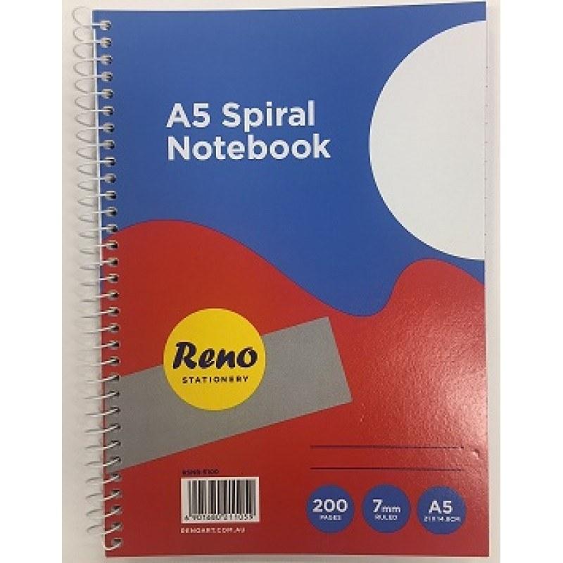 Spiral A5 Notebook - 200 pages