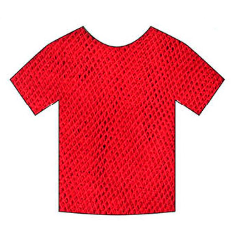Red Short Sleeve Fishnet Top - One Size Fits Most
