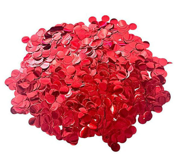 Red 1cm Foil Confetti - 20g