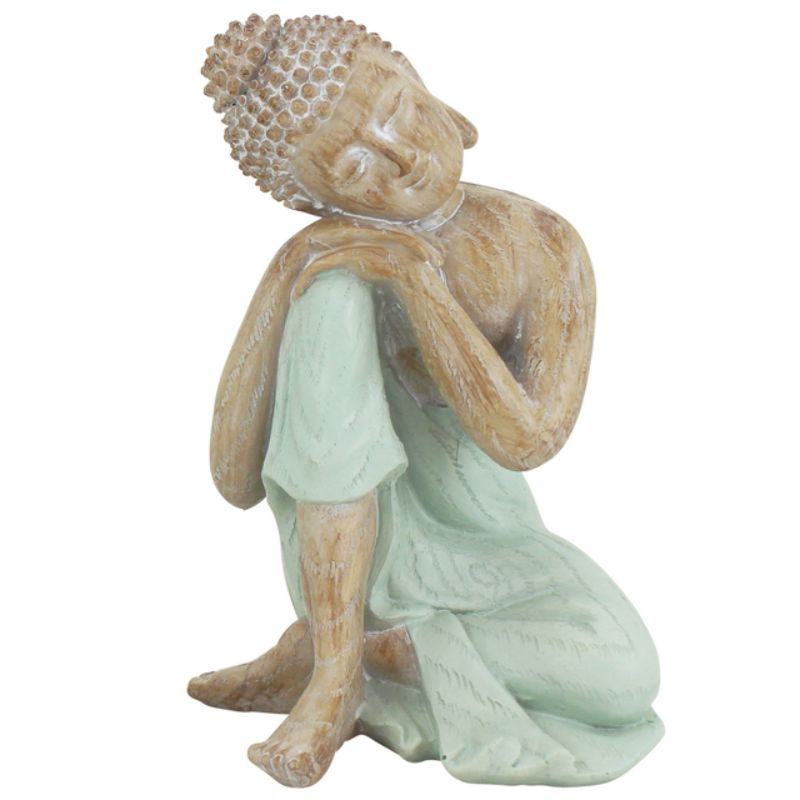 Green Zen Master Statue - 13cm x 18.5cm