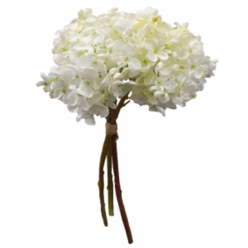 White Dried Hydrangea Bouquet - 35cm