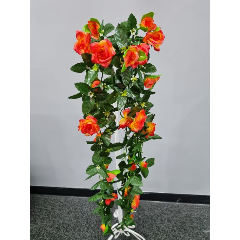 Orange Hanging Roses Garland - 85cm