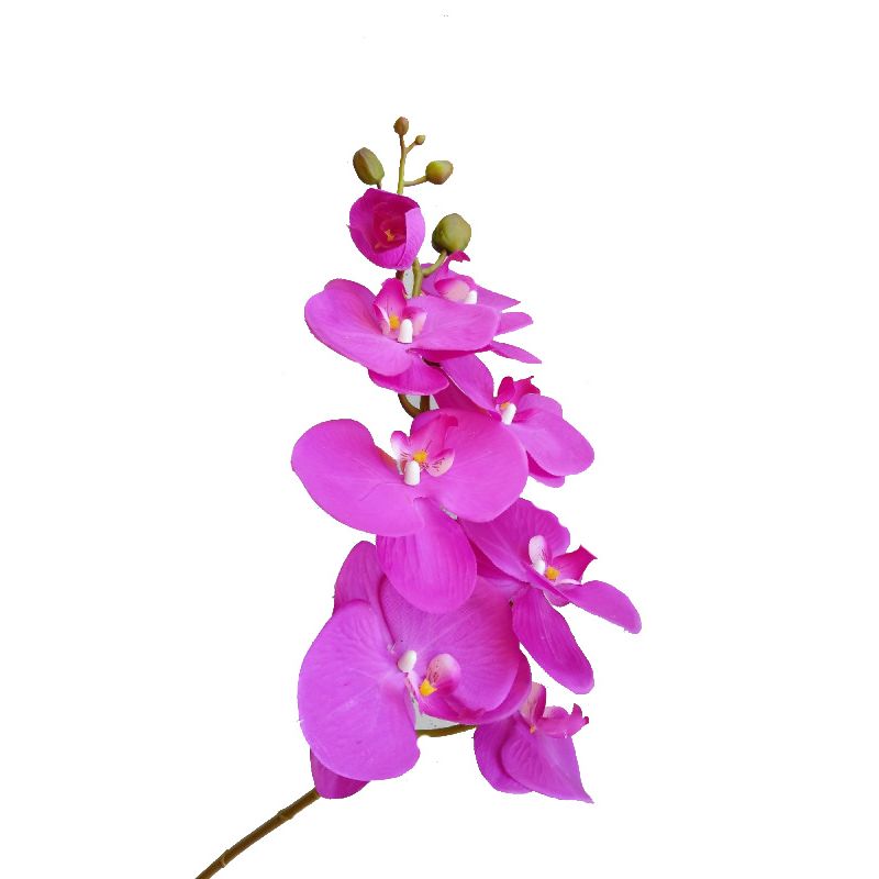 Real Touch Purple Phalaenopsis Orchid 7 Flowers one Bud - 100cm x 19cm