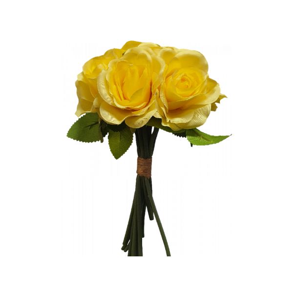 Yellow Rose Bouquet by 9 - 24cm